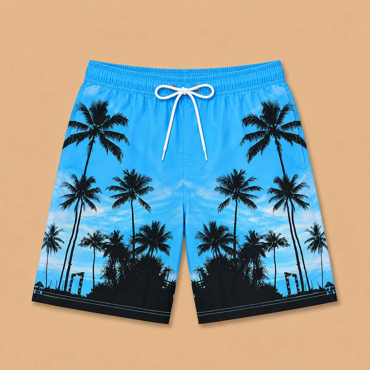 SILKWORLD Men's Swim Trunks Quick Dry Swimming Shorts with Compression Liner