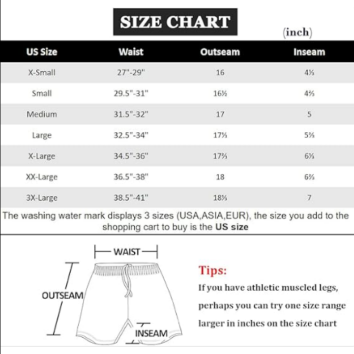 SILKWORLD Men's Beach Shorts Mesh lining Swimming Trunks Quick-dry with Pockets