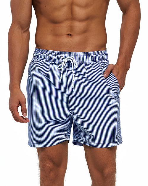 SILKWORLD Men's Hawaiian Beach Shorts Quick Dry Swimming Trunks Boardshorts
