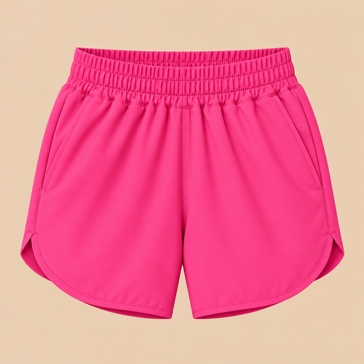 SILKWORLD Women's Running Shorts Hight Waist 5" Summer Athletic Gym Workout Fashion Short with Liner and Zipper Pockets