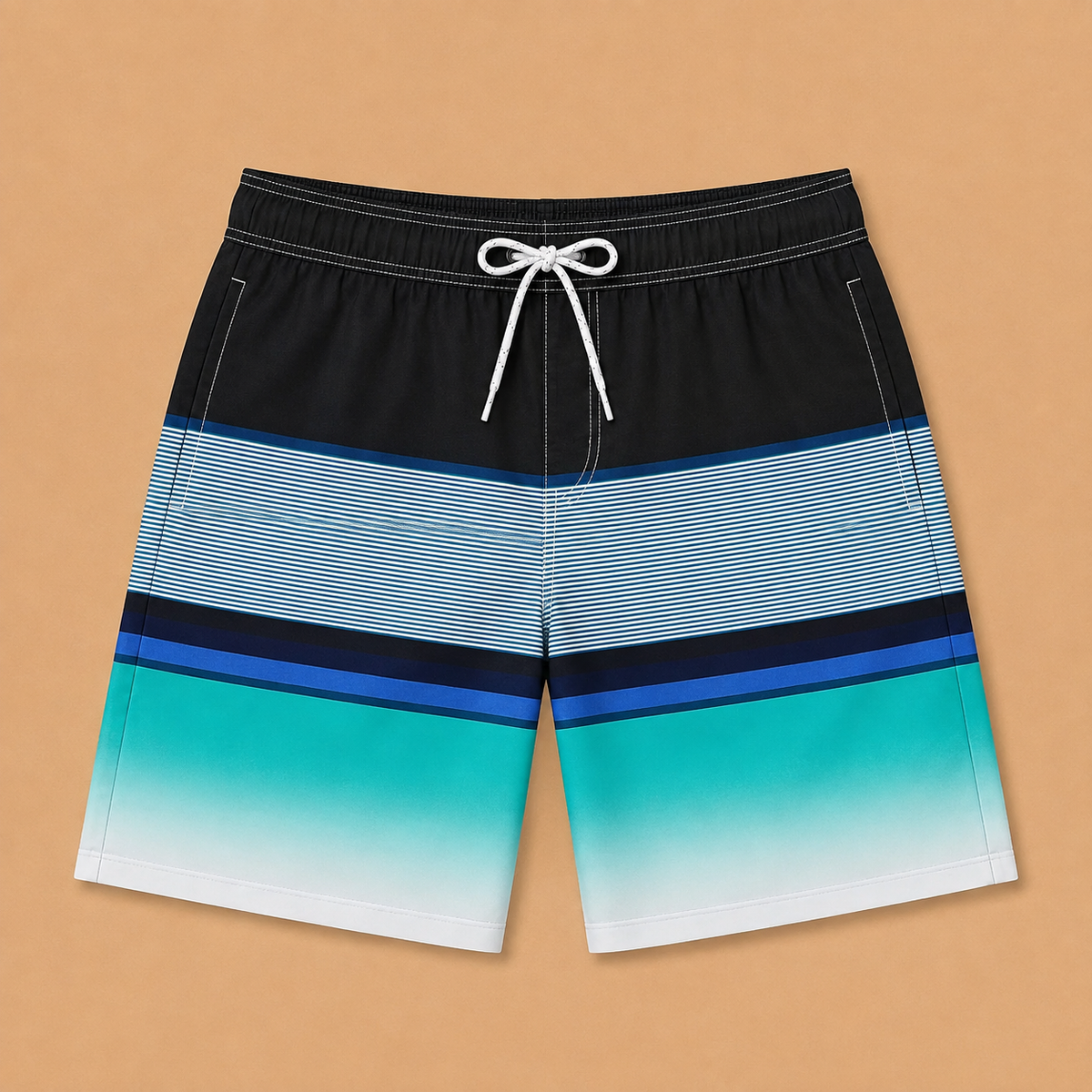 SILKWORLD Men's Swim Trunks with Compression Liner 2 in 1 Quick Dry Bathing Suit
