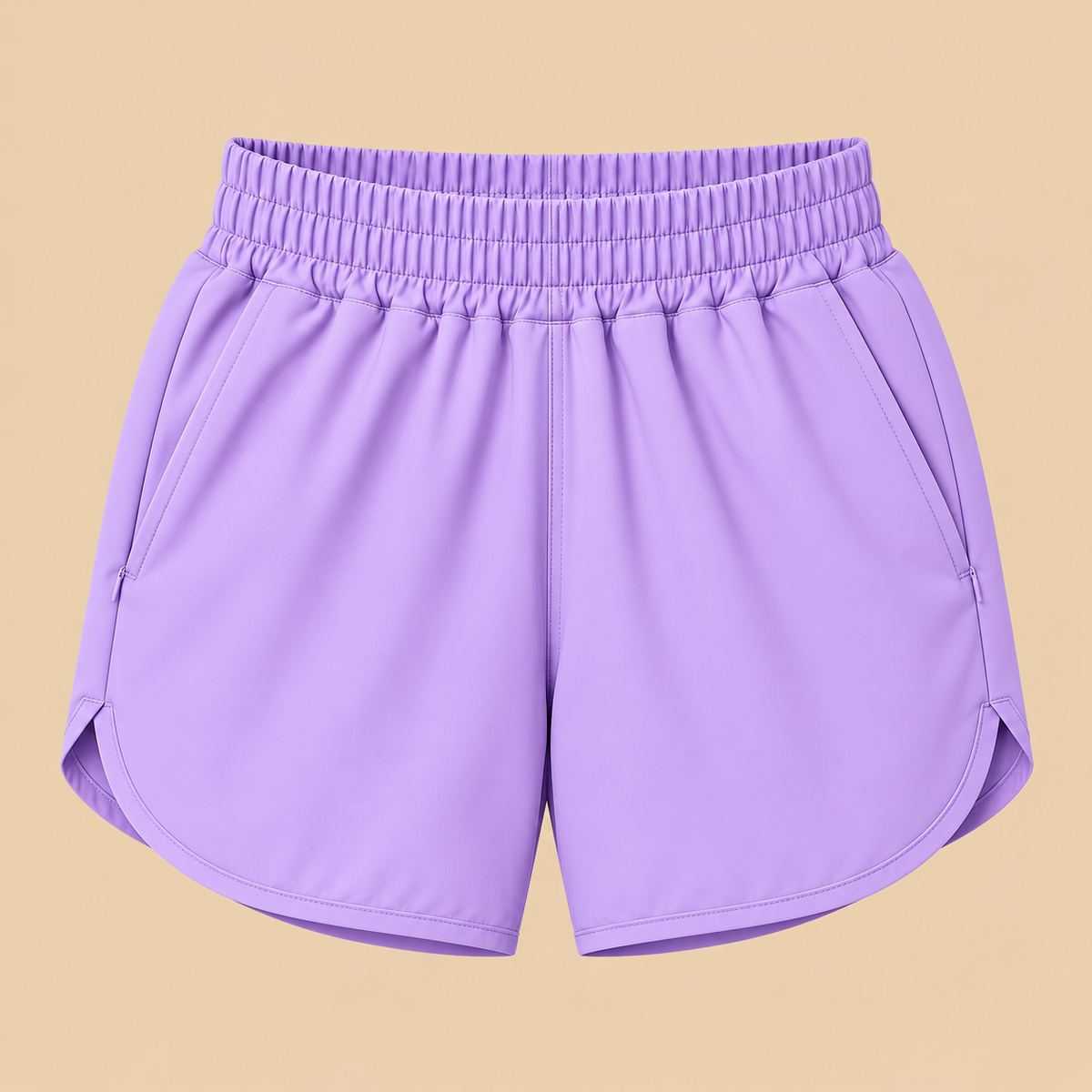 SILKWORLD Women's Running Shorts Hight Waist 5" Summer Athletic Gym Workout Fashion Short with Liner and Zipper Pockets