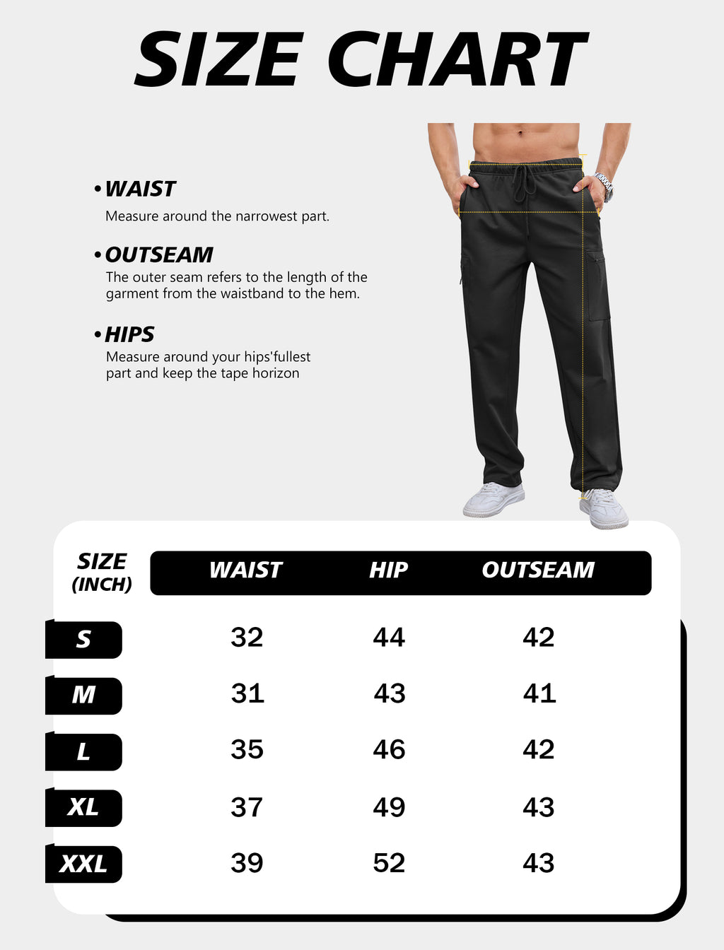 SILKWORLD Sweatpants for Men Zipper Cargo Pockets Joggers Open Bottom Casual Pants for Athletic, Jogging, Running, Workout