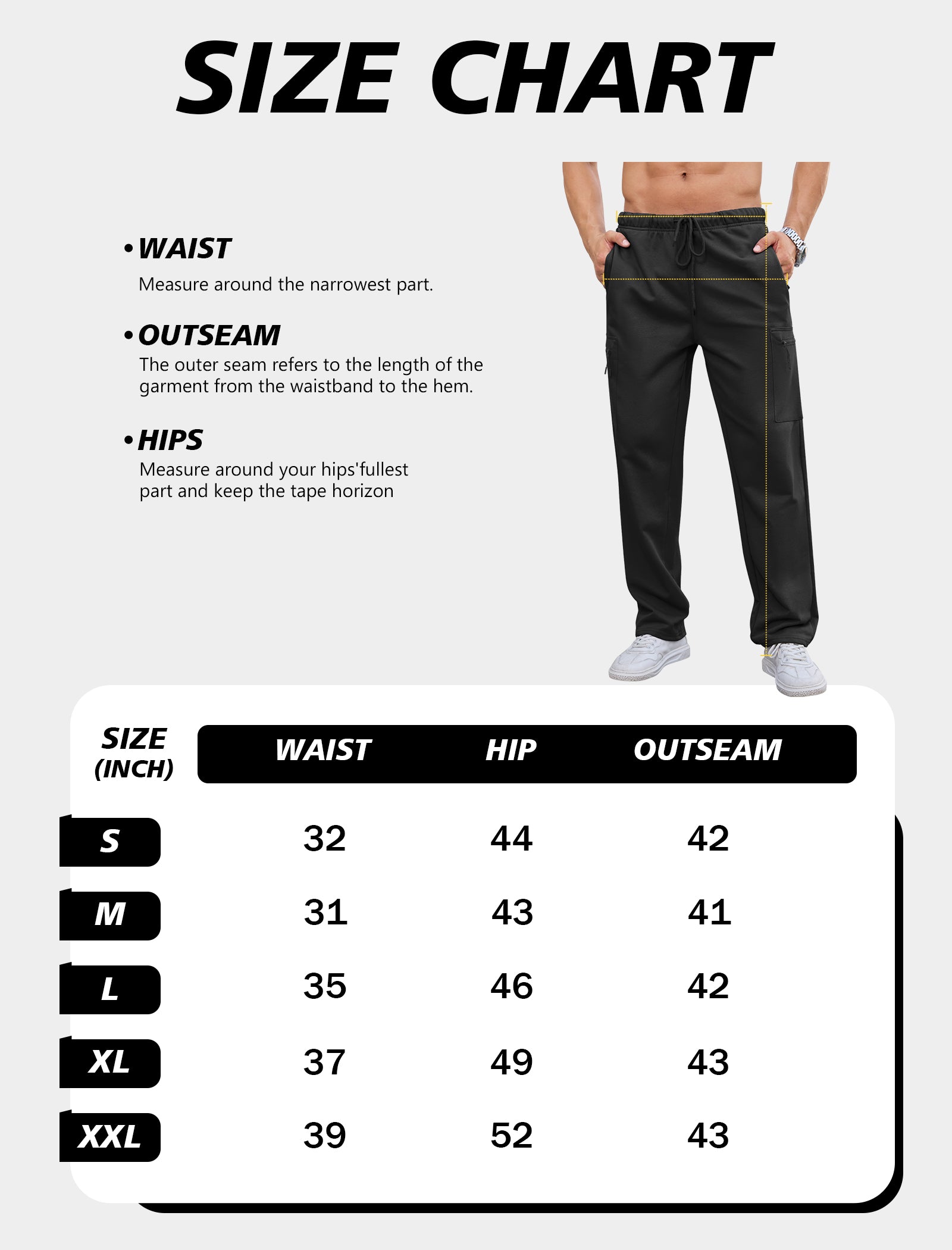 SILKWORLD Sweatpants for Men Zipper Cargo Pockets Joggers Open Bottom Casual Pants for Athletic, Jogging, Running, Workout