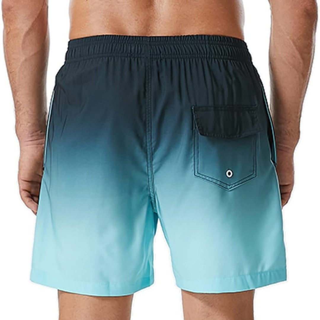 SILKWORLD Men's Swimming Trunks with Compression Liner Quick Dry Swim Shorts
