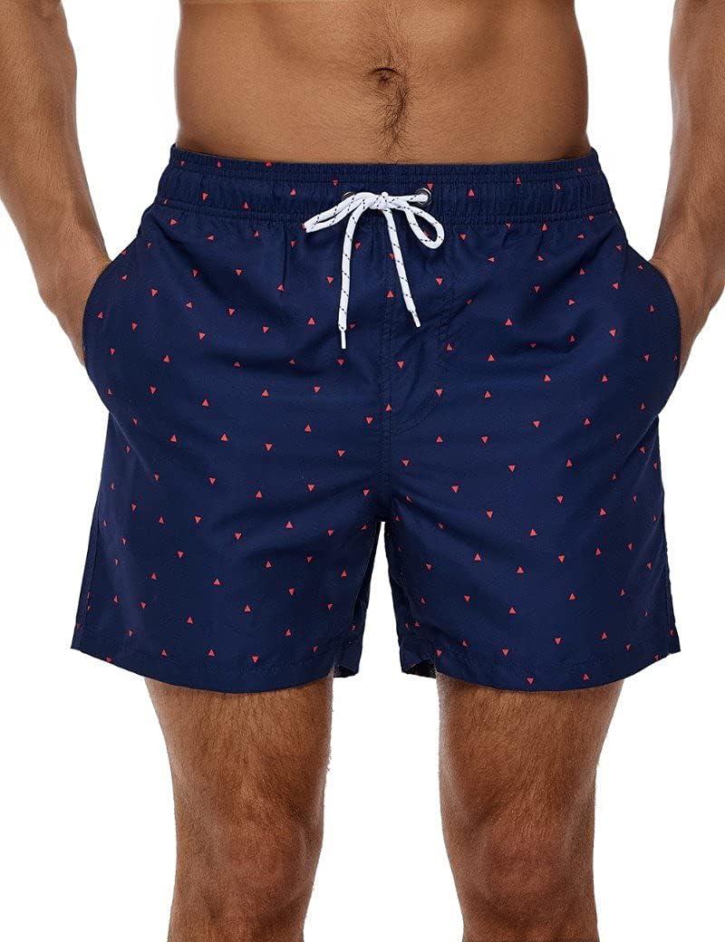 SILKWORLD Men's Hawaiian Beach Shorts Quick Dry Swimming Trunks
