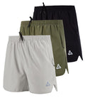 SILKWORLD Men's Running Stretch Quick Dry Shorts with Zipper Pockets(Pack of 2~3)