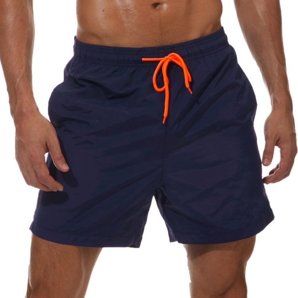 SILKWORLD Men's Beach Shorts Mesh lining Swimming Trunks Quick-dry with Pockets