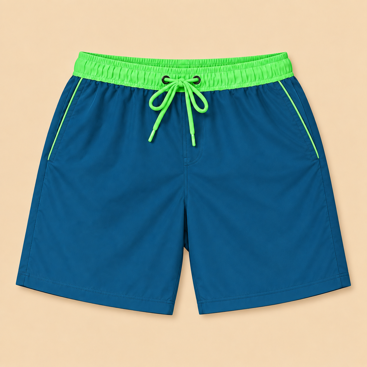 SILKWORLD Men's Swim Trunks with Compression Liner 2 in 1 Quick Dry Beach Shorts