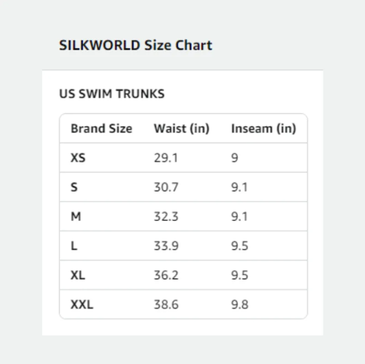 SILKWORLD Men's Swim Trunks with Compression Liner Quick Dry Suit Summer Beach