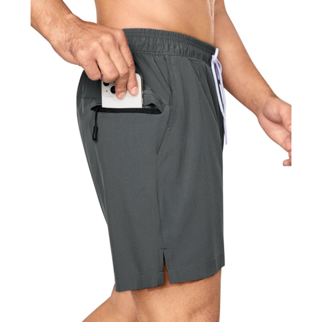 SILKWORLD Men's Swim Trunks with Compression Liner Quick Dry Bathing Suits