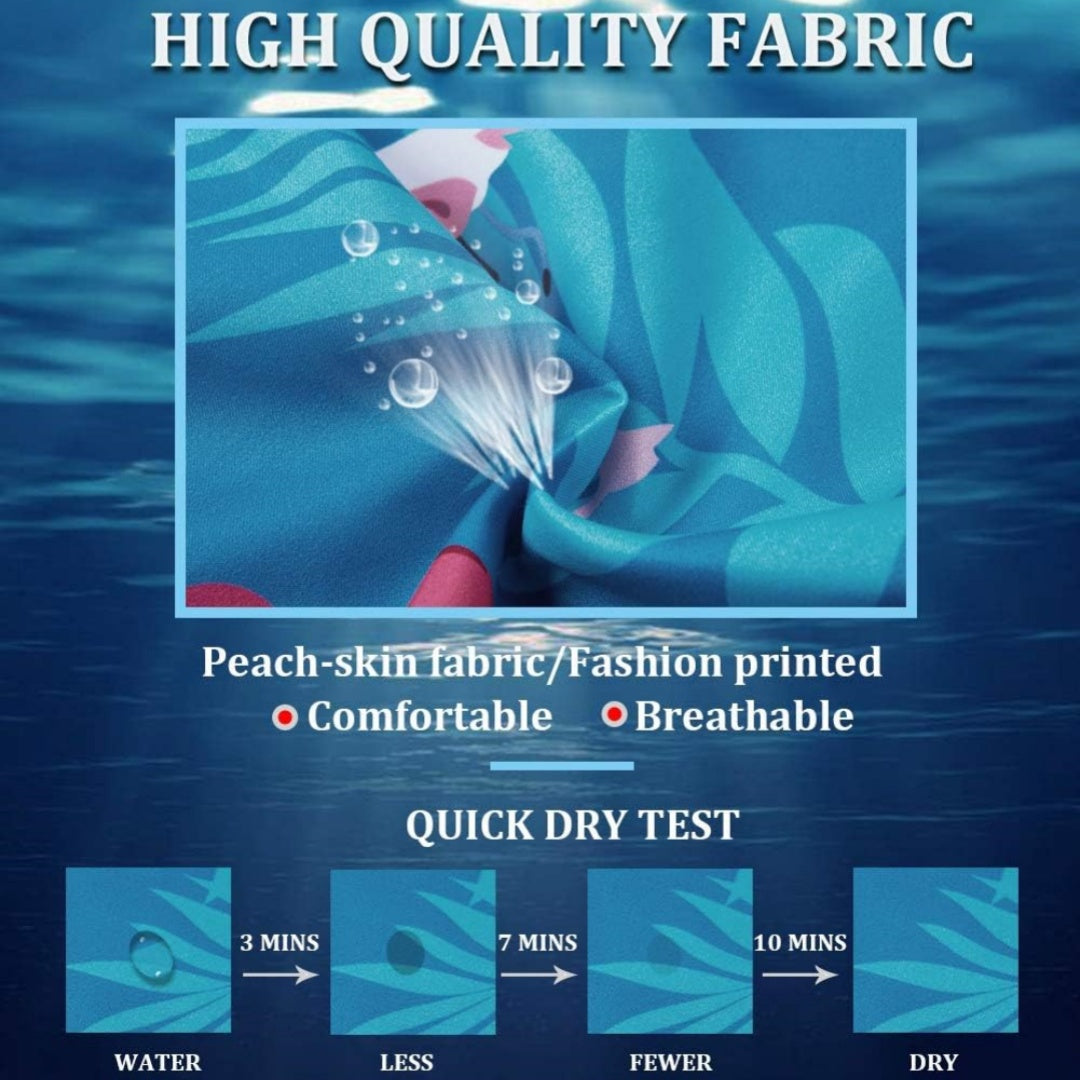 SILKWORLD Men's Swim Trunks Quick Dry Shorts with Pockets