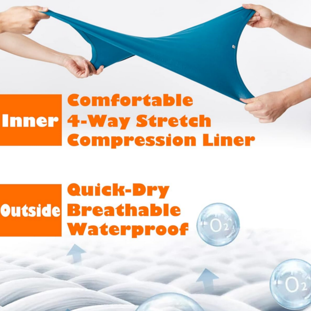 SILKWORLD Men's Swimming Trunks with Compression Liner Quick Dry Swim Shorts