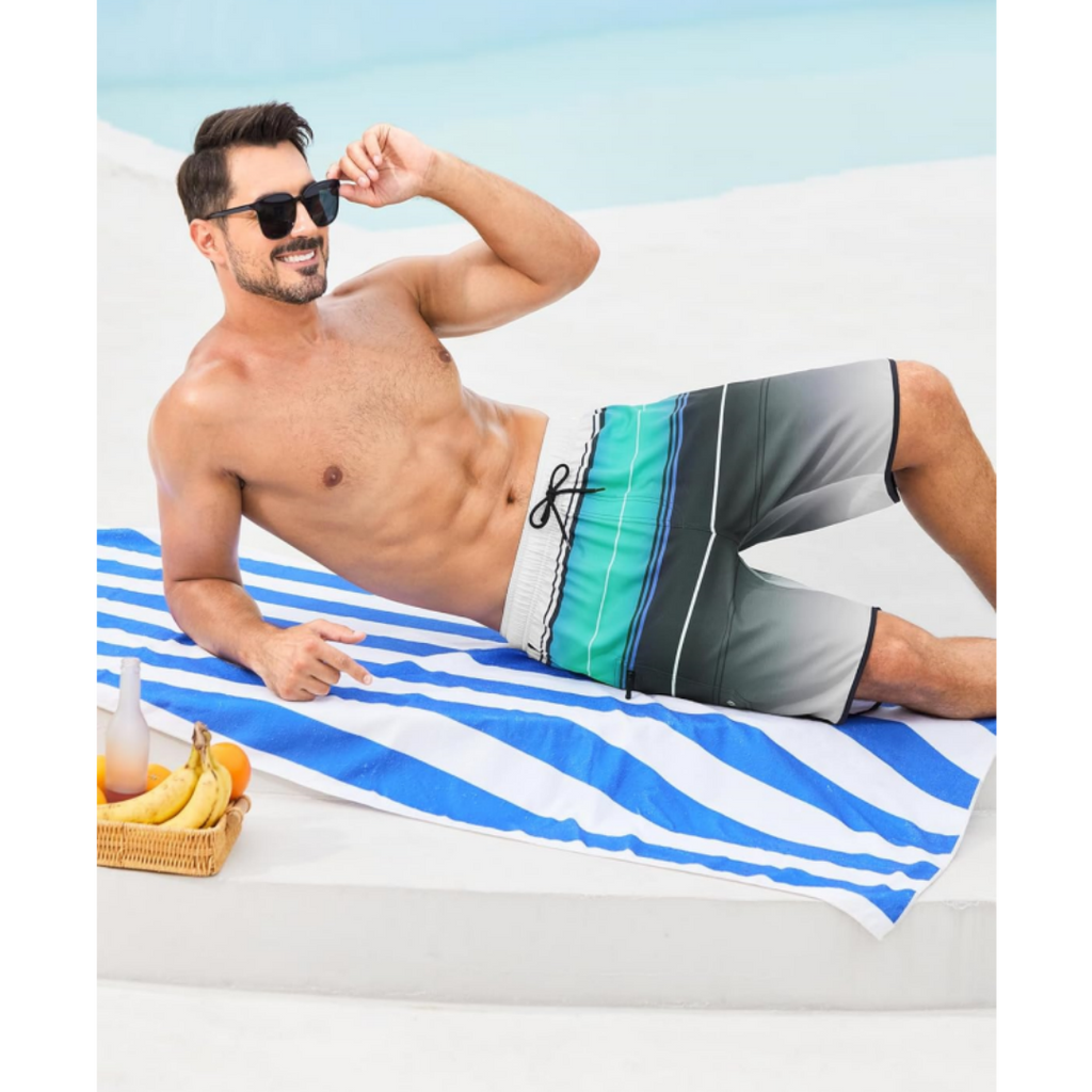 SILKWORLD Men's Swim Trunks with Compression Liner 9 Inch Suit 2 in 1 with Pockets