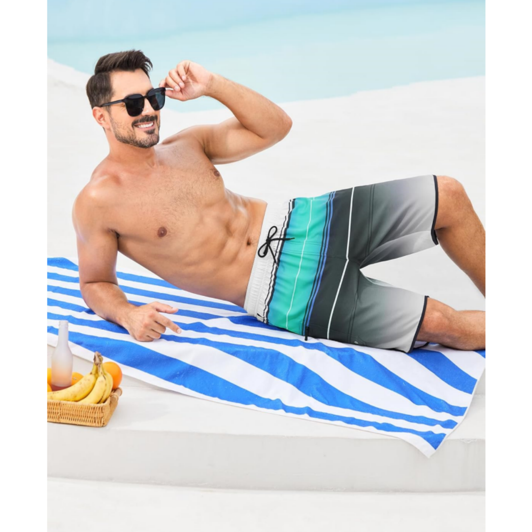 SILKWORLD Men's Swim Trunks with Compression Liner 9 Inch Suit 2 in 1 with Pockets