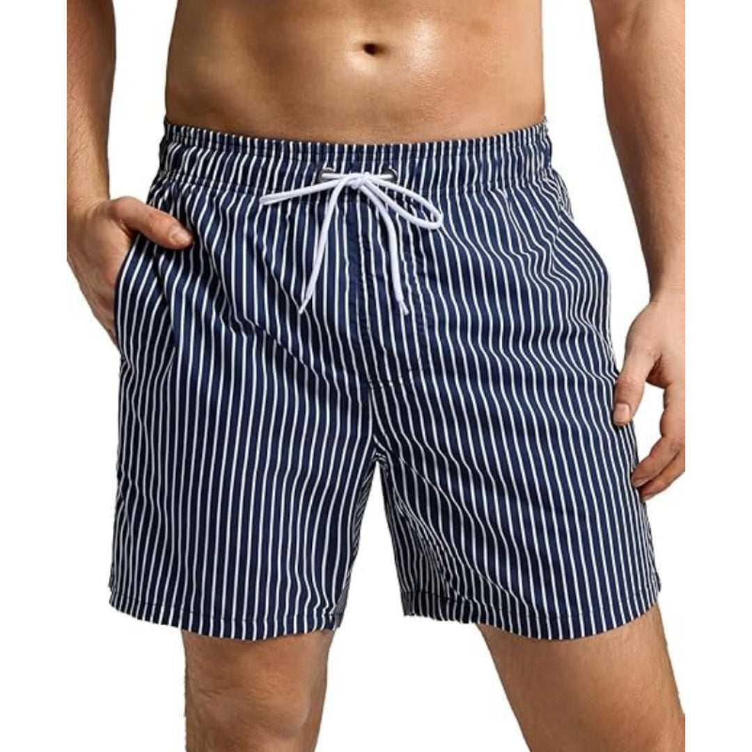SILKWORLD Men's Hawaiian Beach Shorts Quick Dry Swimming Trunks