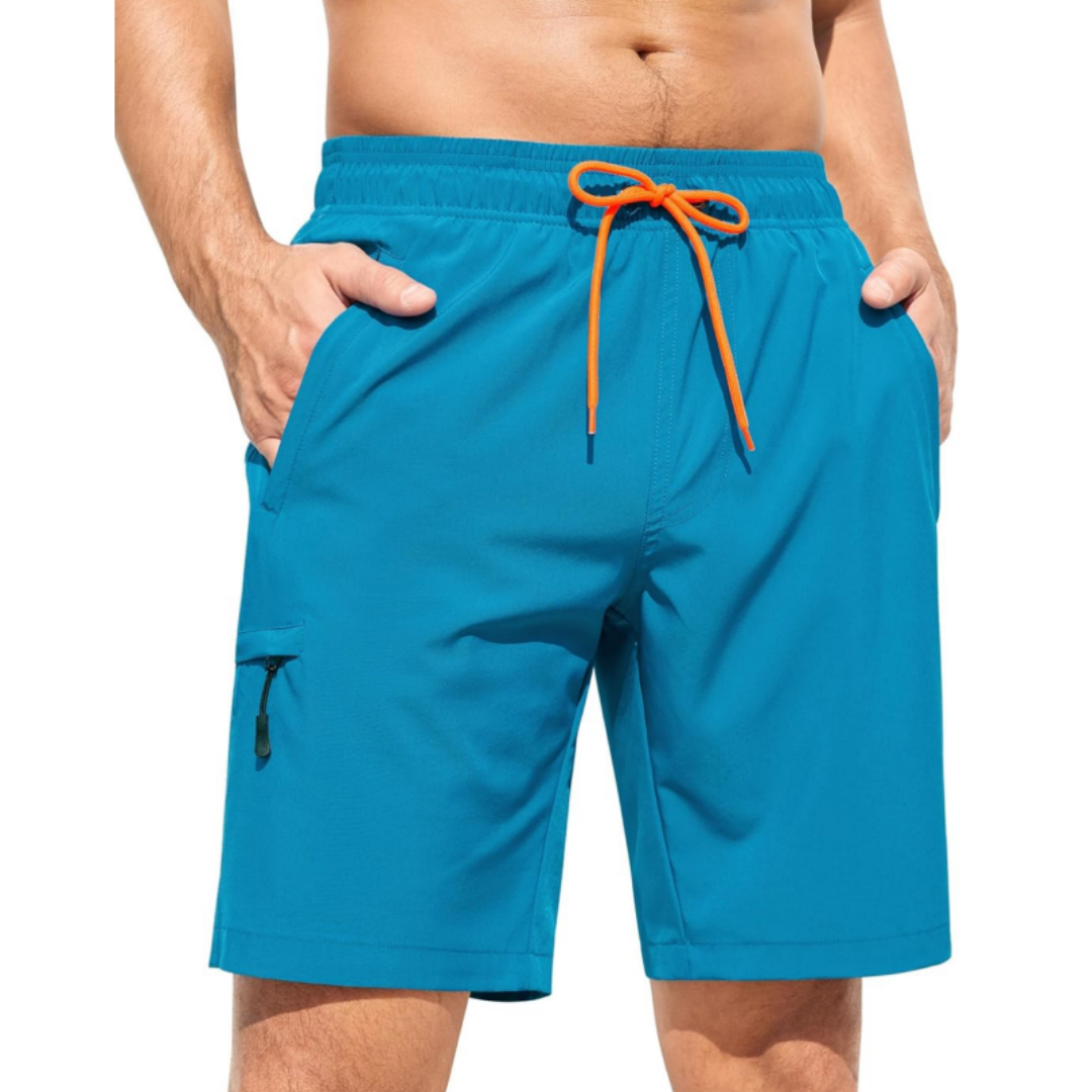 SILKWORLD Men's Swim Trunks with Compression Liner Quick Dry Suit Summer Beach