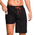 SILKWORLD Men's Swim Trunks with Compression Liner Quick Dry Bathing Suits