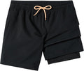 SILKWORLD Boys Swim Trunks with Compression Liner Quick Dry Bathing Suits
