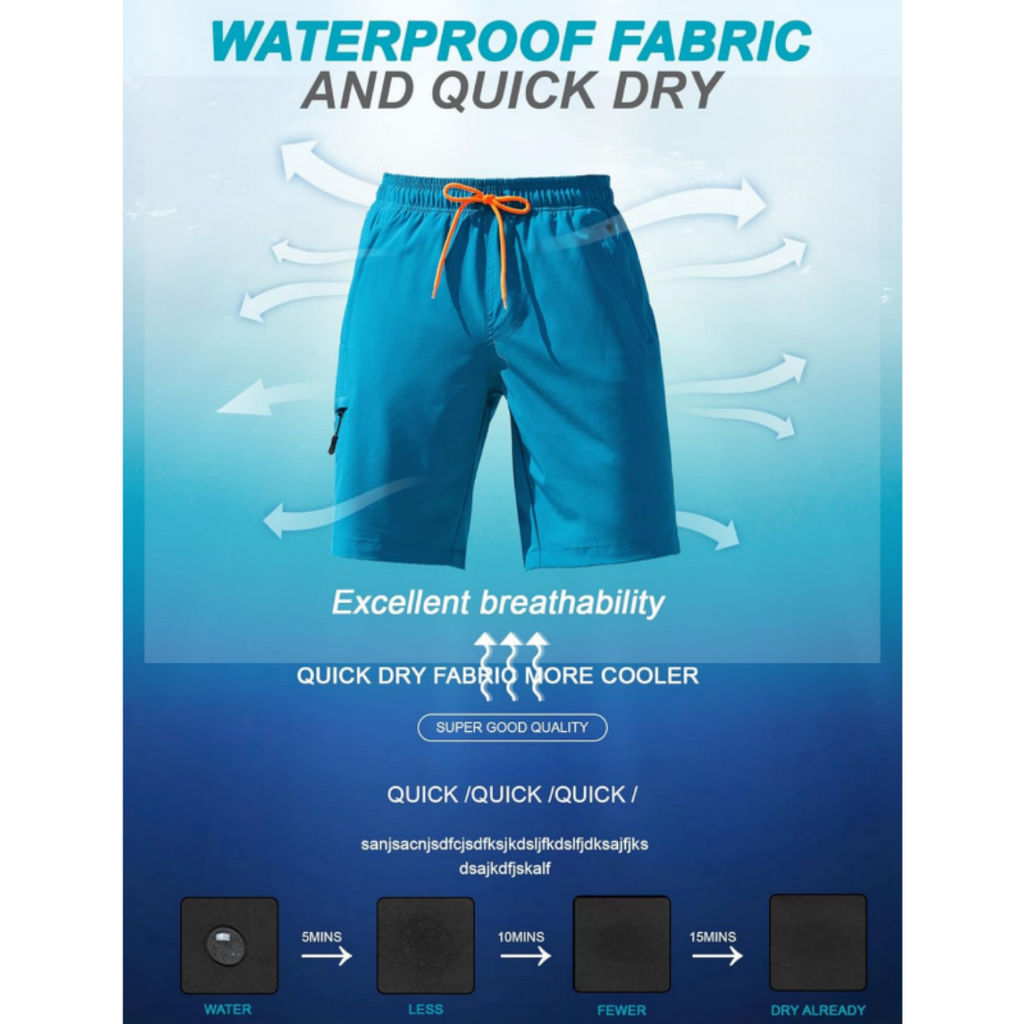 SILKWORLD Men's Swim Trunks with Compression Liner Quick Dry Suit Summer Beach