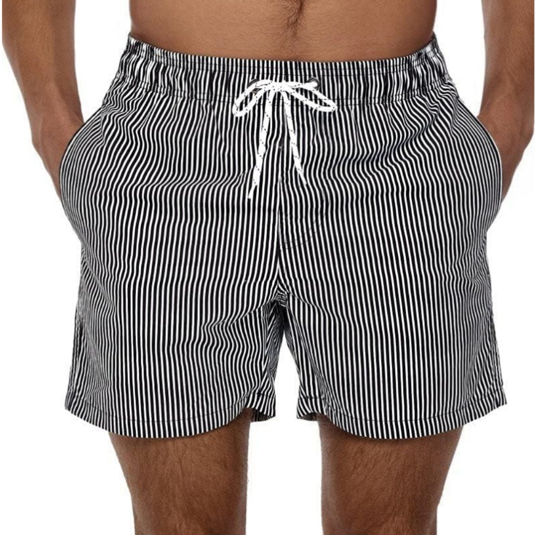 SILKWORLD Men's Hawaiian Beach Shorts Quick Dry Swimming Trunks