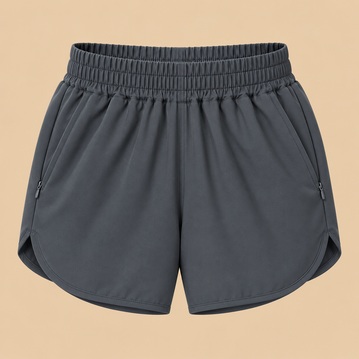 SILKWORLD Women's Running Shorts Hight Waist 5" Summer Athletic Gym Workout Fashion Short with Liner and Zipper Pockets