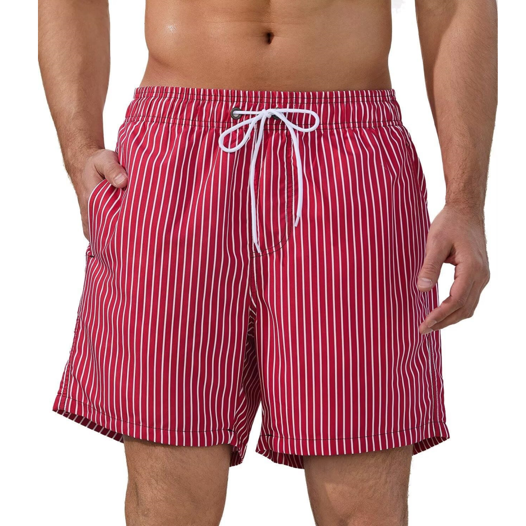 SILKWORLD Men's Hawaiian Beach Shorts Quick Dry Swimming Trunks