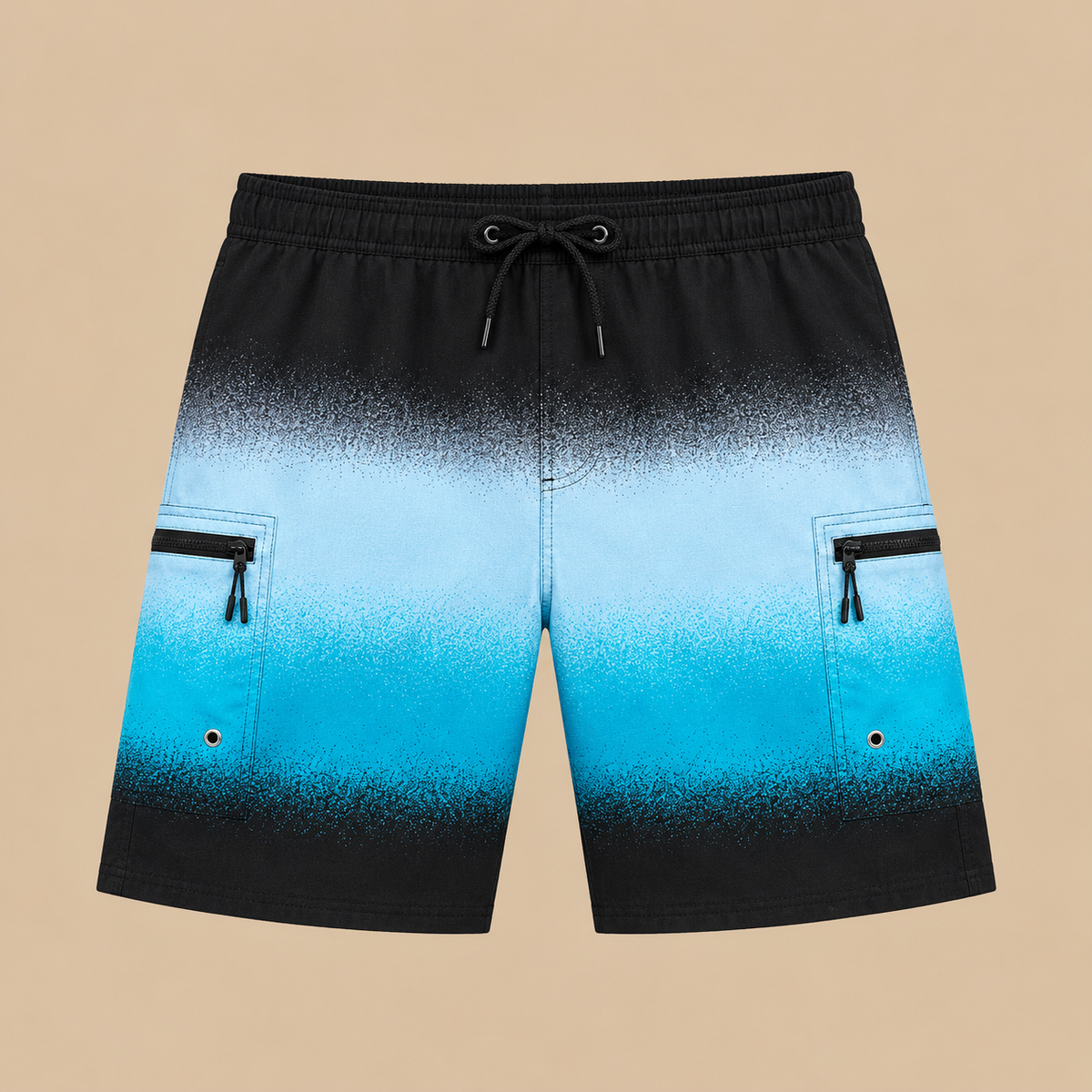 SILKWORLD Men's Swim Trunks with Compression Liner Zipper Cargo Pockets Bathing Suit