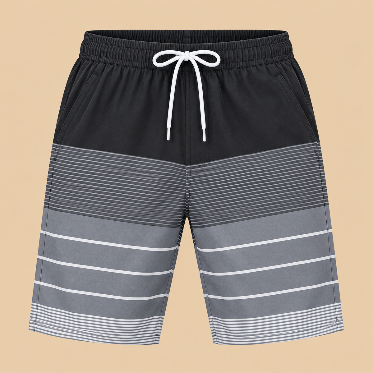 SILKWORLD Men's Swim Trunks with Compression Liner Quick Dry Bathing Suit