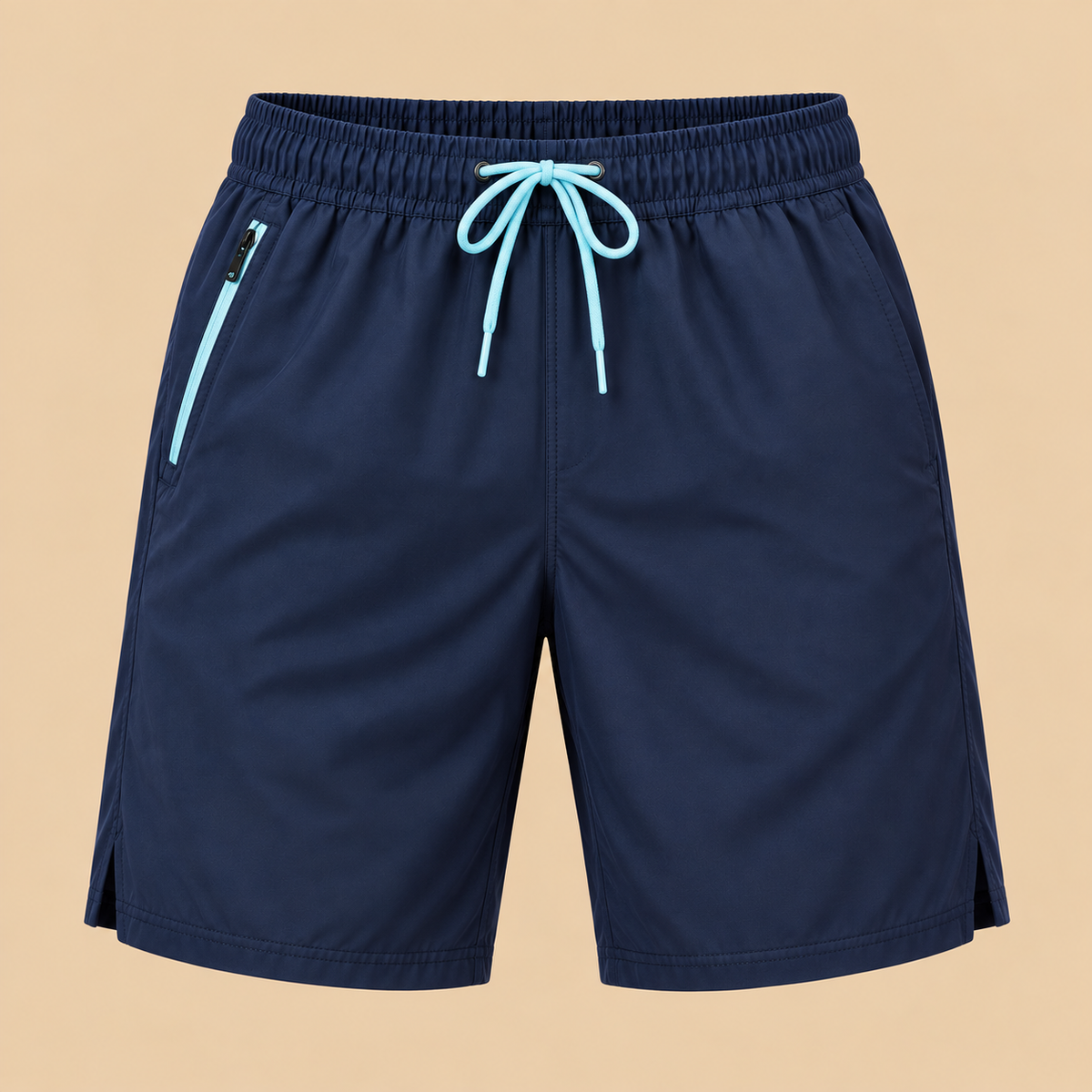 SILKWORLD Men's Swim Trunks with Compression Liner Quick Dry Bathing Suit