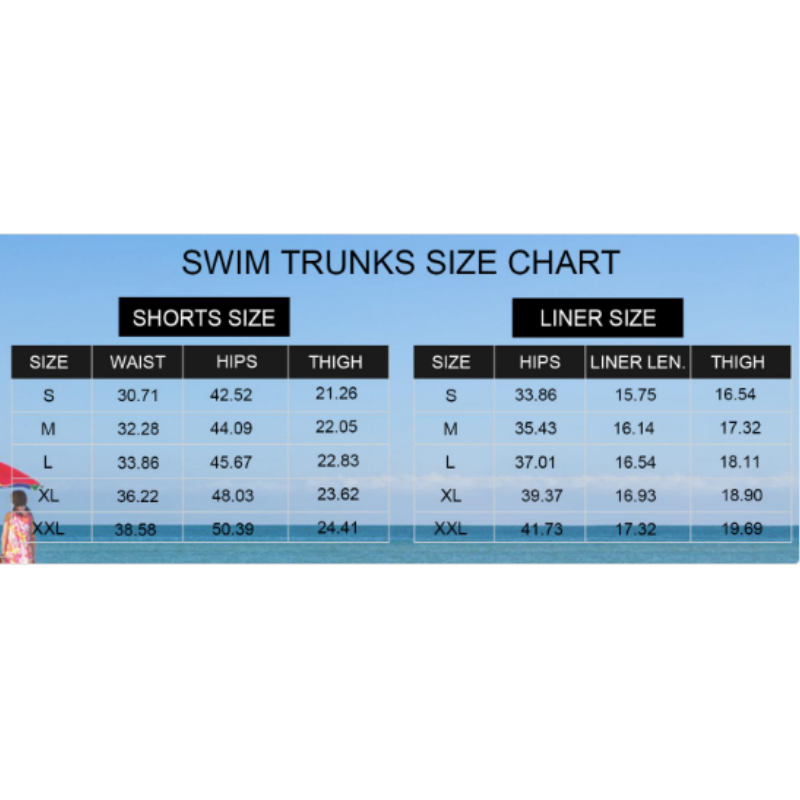 SILKWORLD Men's Swim Trunks with Compression Liner Quick Dry Bathing Suit